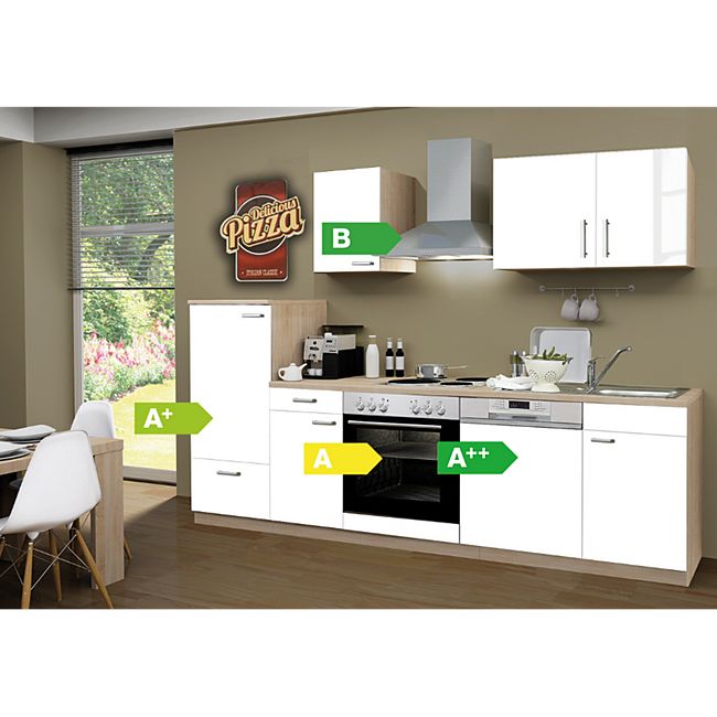 Menke Kuchen Kuchenzeile Classic 270 Cm Inkl Geschirrspuler Weiss 4 Platten Kochfeld Online Kaufen Bei Netto